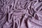 Draped pink viscose fabric from above