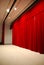 Draped theater curtains