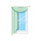 Drapery curtains windows isolated venetian shades