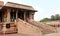 Dravidian styled beautiful ornamental front hall of the ancient Brihadisvara Temple in Thanjavur, india.