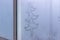 Draw a christmas tree on a foggy window