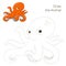 Draw the fish animal octopus educational game