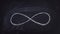 Draw - infinity sign on chalkboard