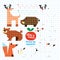 Draw by Squares Forest Wild Animals Art Kid Game