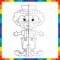 Draw symmetrically. Connect the dots picture. Tracing worksheet. Coloring Page Outline Of cartoon circus clown. Coloring Book for