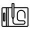 Draw tablet icon outline vector. Digital pen