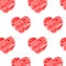 Draw Your Love in Your Darling`s Heart. Vector Pattern