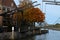 Drawbridge on the canal In Dordrecht, Holland (Netherlands)