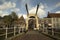 Drawbridge in the historic center of Alkmaar, Netherlands.