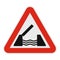 Drawbridge icon, flat style.