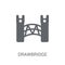 drawbridge icon. Trendy drawbridge logo concept on white background from Fairy Tale collection