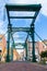 Drawbridge Old Rhine canal in Leiden, Netherlands