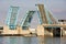 Drawbridge over Boca Ciega Bay near St. Pete Beach, Florida.