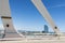 Drawbridge over the port of Barcelona, Spain