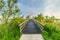 Drawbridge in paved cycle path from Meije to Nieuwkoop right through the Nieuwkoopse plassen