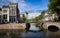 Drawbridge and windmill in Schiedam, Holland