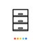 Drawer cabinet icon,Vector and Illustration