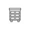 Drawer cabinet outline icon