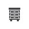 Drawer cabinet vector icon