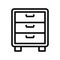 Drawer vector, Back to school line style icon