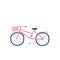 The drawing of the bicycle for women on a white background. Template. Hand drawn fashionable design on spring season