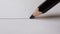 Drawing black line on white drawing paper