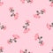 Drawing bloom pink flowers roses. Cute meadow floral seamless pattern. Nature abstract background vector wallpaper. Line art