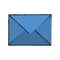 Drawing blue email envelope received social media