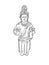 Drawing of Bodhisattva Avalokiteshvara statue