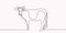 drawing of a continuous line of cattle