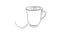 Drawing of a cup of tea and a slice of lemon, animated sketch.
