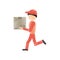 drawing delivery man handing box