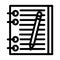 drawing diary line icon vector illustration