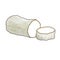 drawing goats cheese isolated at white background