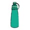Drawing green bottle water hydration fitness gym