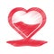 drawing heart blood donation symbol