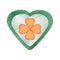 drawing heart shamrock decorative st patricks day