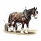 a drawing of a horse pulling a wagon with two people on it\\\'s back and a bird perched on top of the wagon\\\'s back