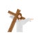 drawing jesus christ carries cross