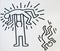 Drawing by Keith Haring man lifting man