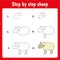 Drawing lesson for children. How draw a sheep.