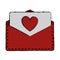 Drawing love heart envelope mail valentine letter