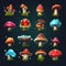 drawing mushroom magic ai generated