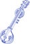 Drawing of Old Traditional Music Instrument Veena Editable Outline Illustration