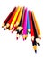 Drawing pencils, mixed coloures