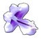 The drawing of a purple basil flower. Illustration and vector. Cartton.