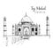 Drawing sketch illustration of Taj Mahal