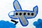 Drawing: Small blue airplane