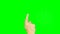 Drawing smile sign with finger gestures on green screen.