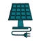 Drawing solar panel plug energy ecological clean